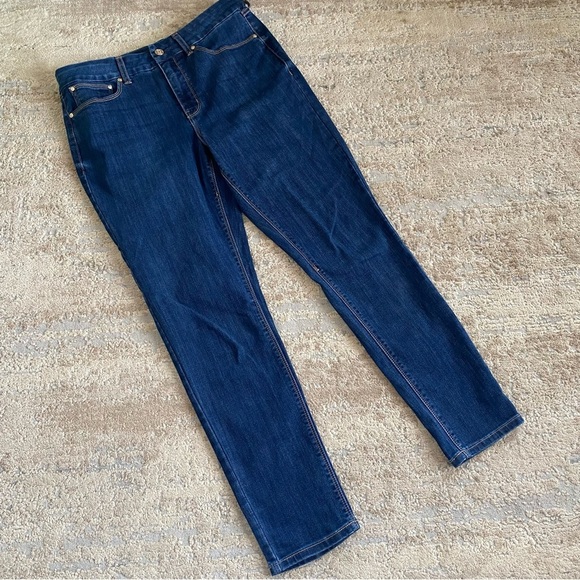 Seven7 Tummyless High Rise Skinny Jeans Dark Wash: 12 - Picture 2 of 12